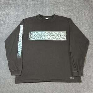 Crazy Shirt Long Sleeve Tribal Surfer Style Crazy Shirt Hawaii Size XL Men Black